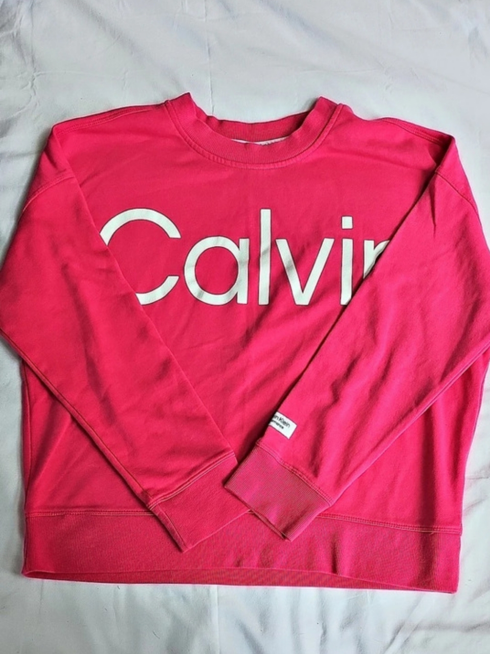 Calvin Klein Performance Logo Crewneck Sweatshirt Pink